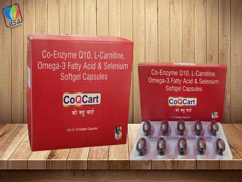 Co Q Cart Capsules Co enzyme Q10 L Carnitine Selenium Capsules BSA Pharma Inc