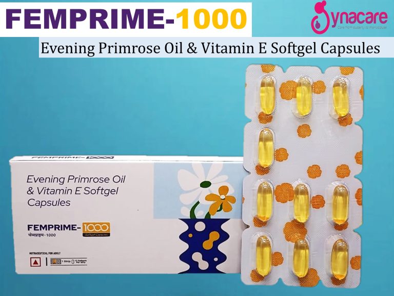 Femprime 1000 Capsule – Evening Primrose Oil 1000mg + Vitamin E Softgel