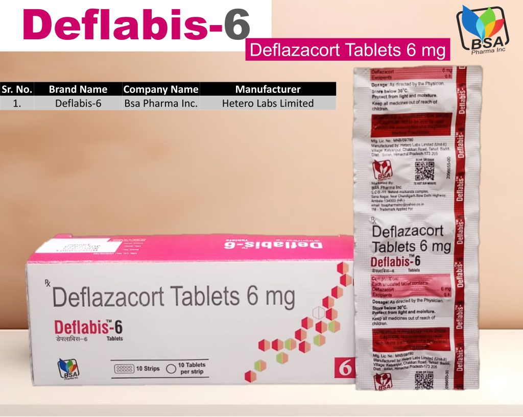 Deflabis-6 Tablets – Deflazacort 6mg for Inflammation and Autoimmune Disorders